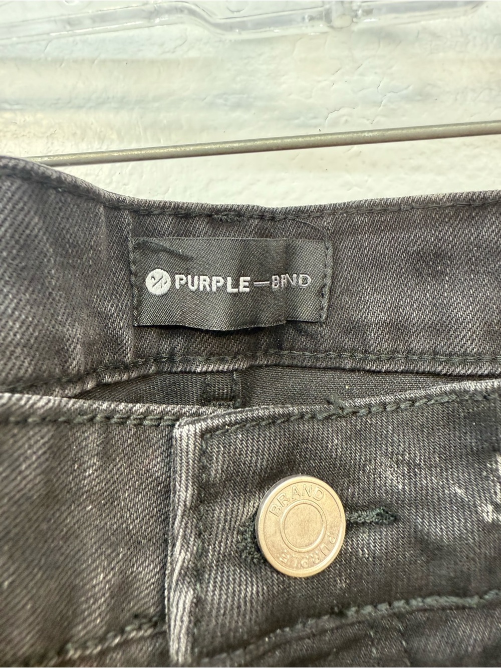 Purple Brand Jeans Men's Black & Gray Acid-Effect Bootcut Jeans - Picture 13 of 13